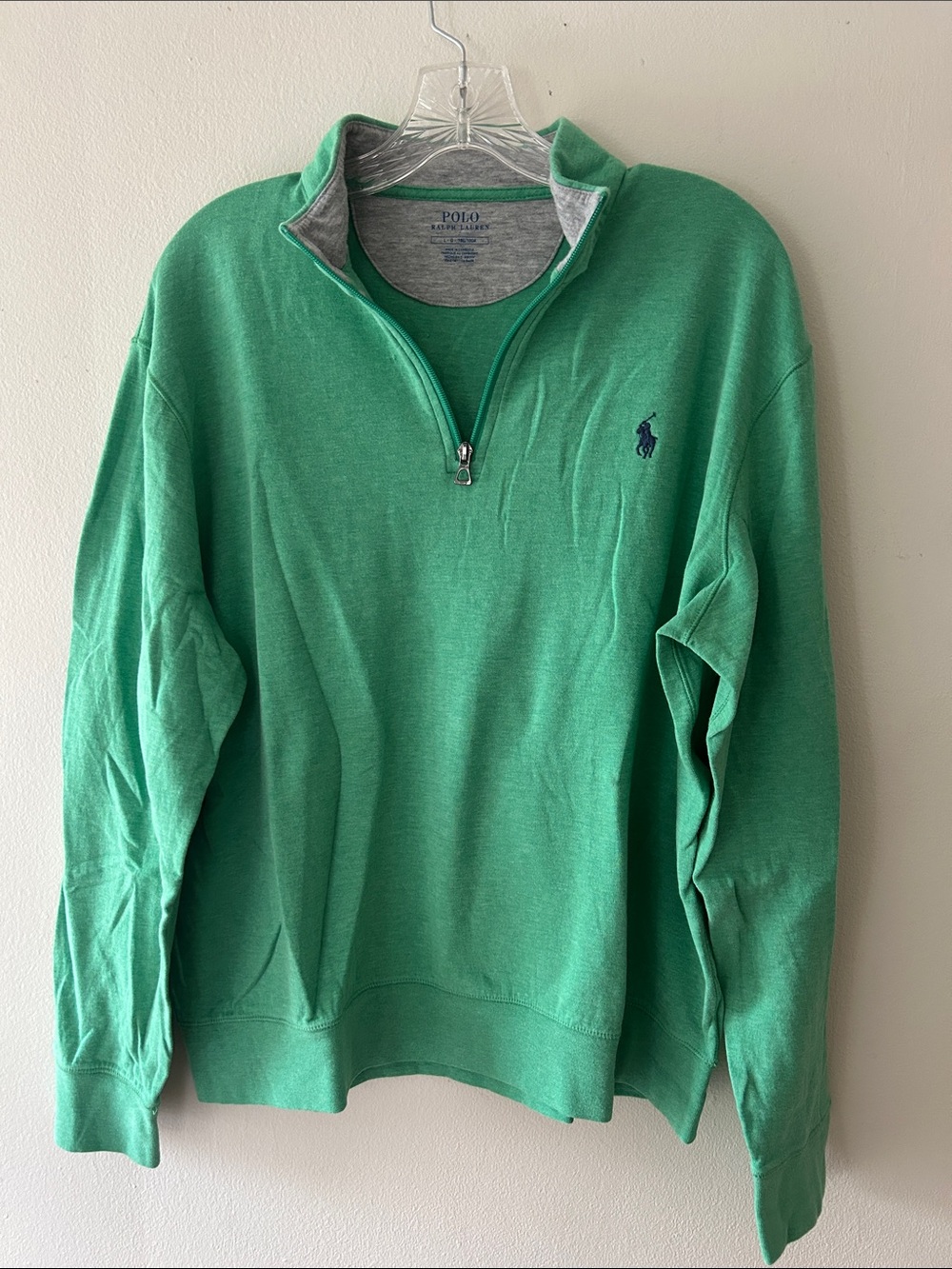 Polo by Ralph Lauren Kelly Green Quarter-Zip Pullover
